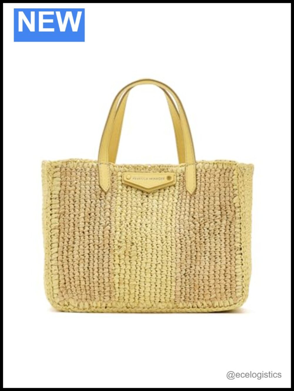 Mini Tote - Straw Construction, Crossbody Strap